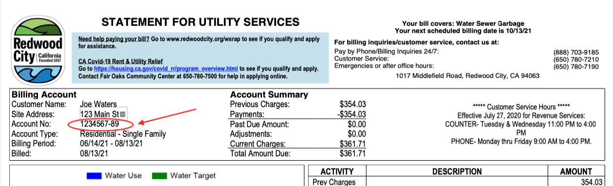 Redwood City Water Rebate List